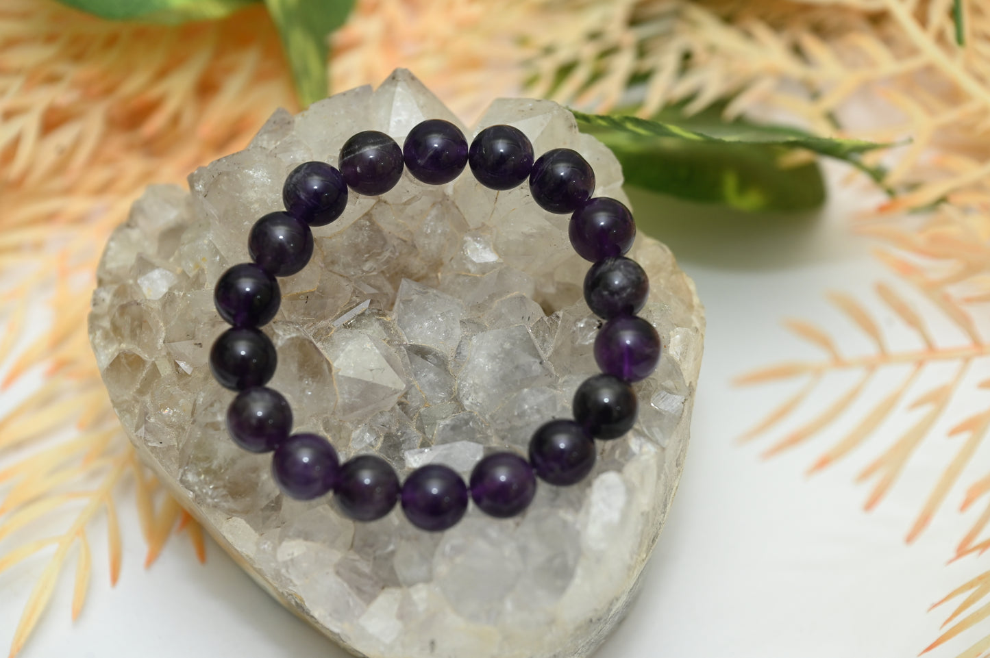 Amethyst Round Beads Bracelet
