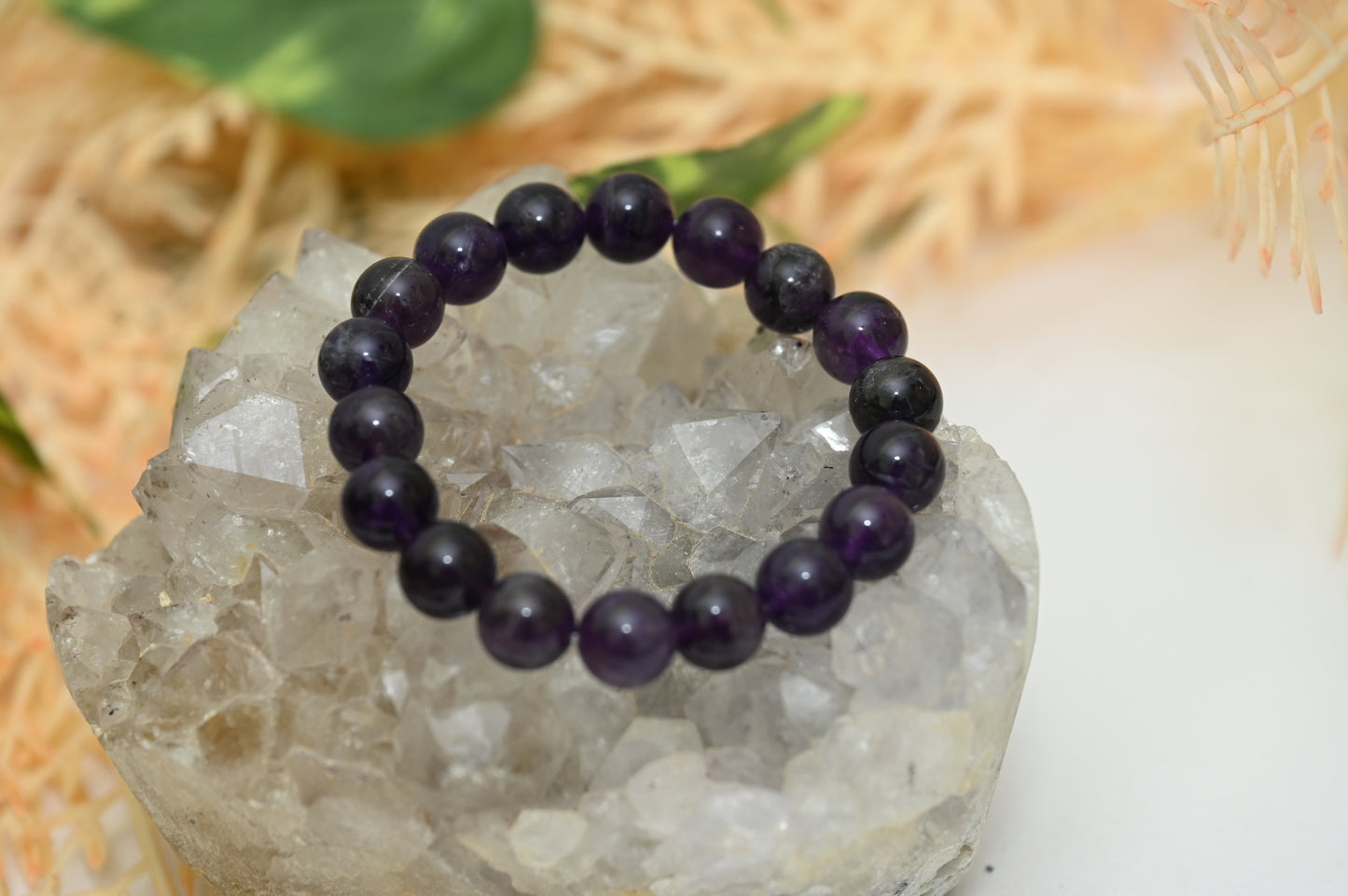 Amethyst Round Beads Bracelet