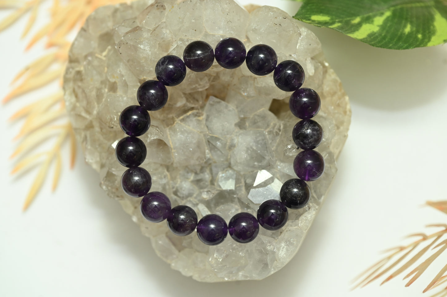 Amethyst Round Beads Bracelet