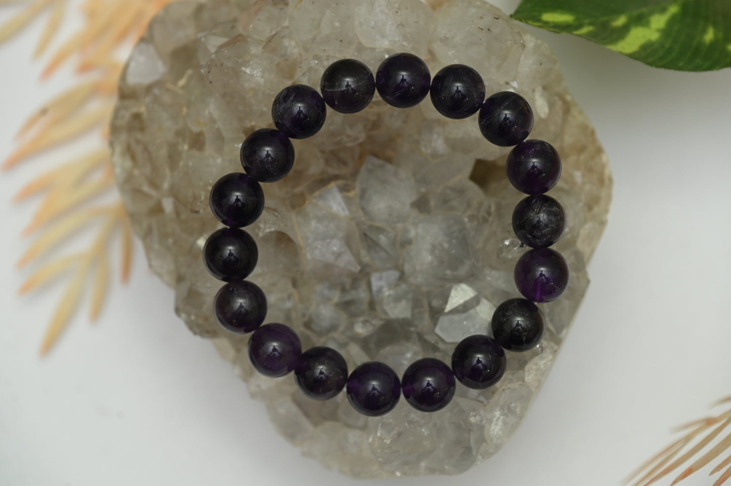 Amethyst Round Beads Bracelet