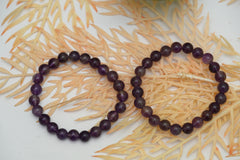 Amethyst Round Beads Bracelet
