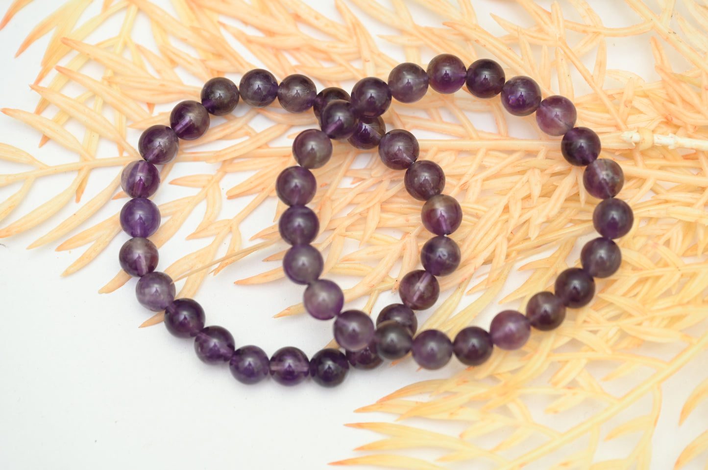 Amethyst Round Beads Bracelet