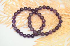 Amethyst Round Beads Bracelet