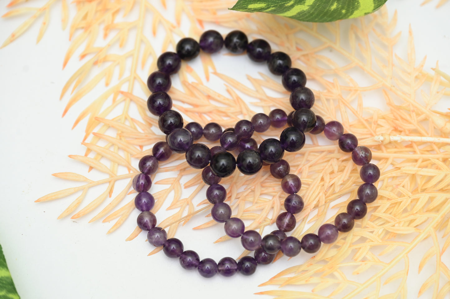 Amethyst Round Beads Bracelet