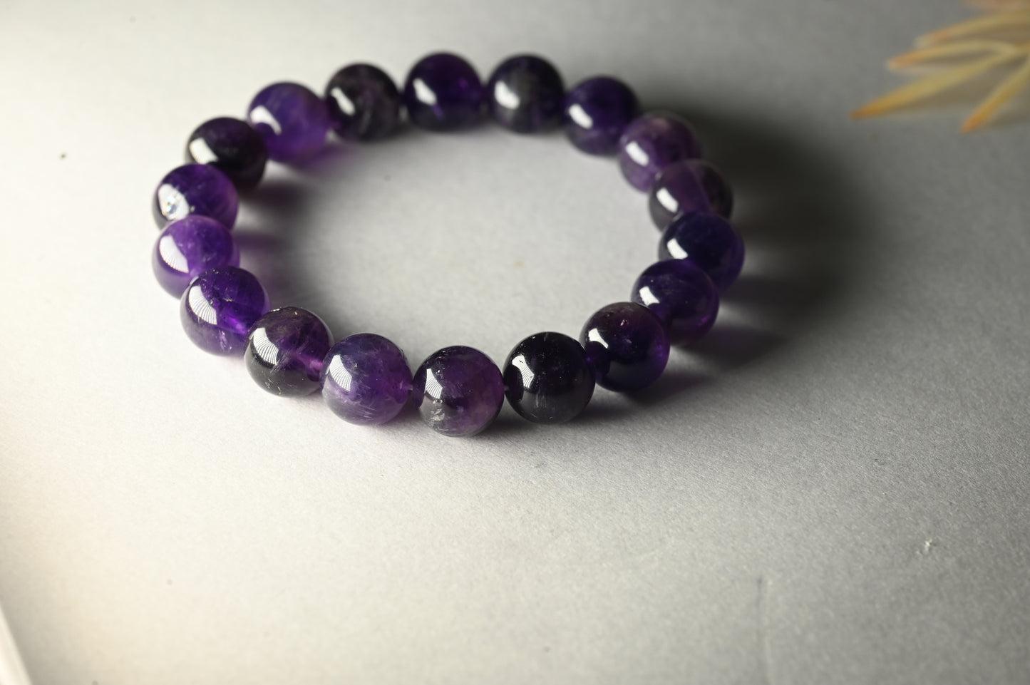 Amethyst Round Beads Bracelet