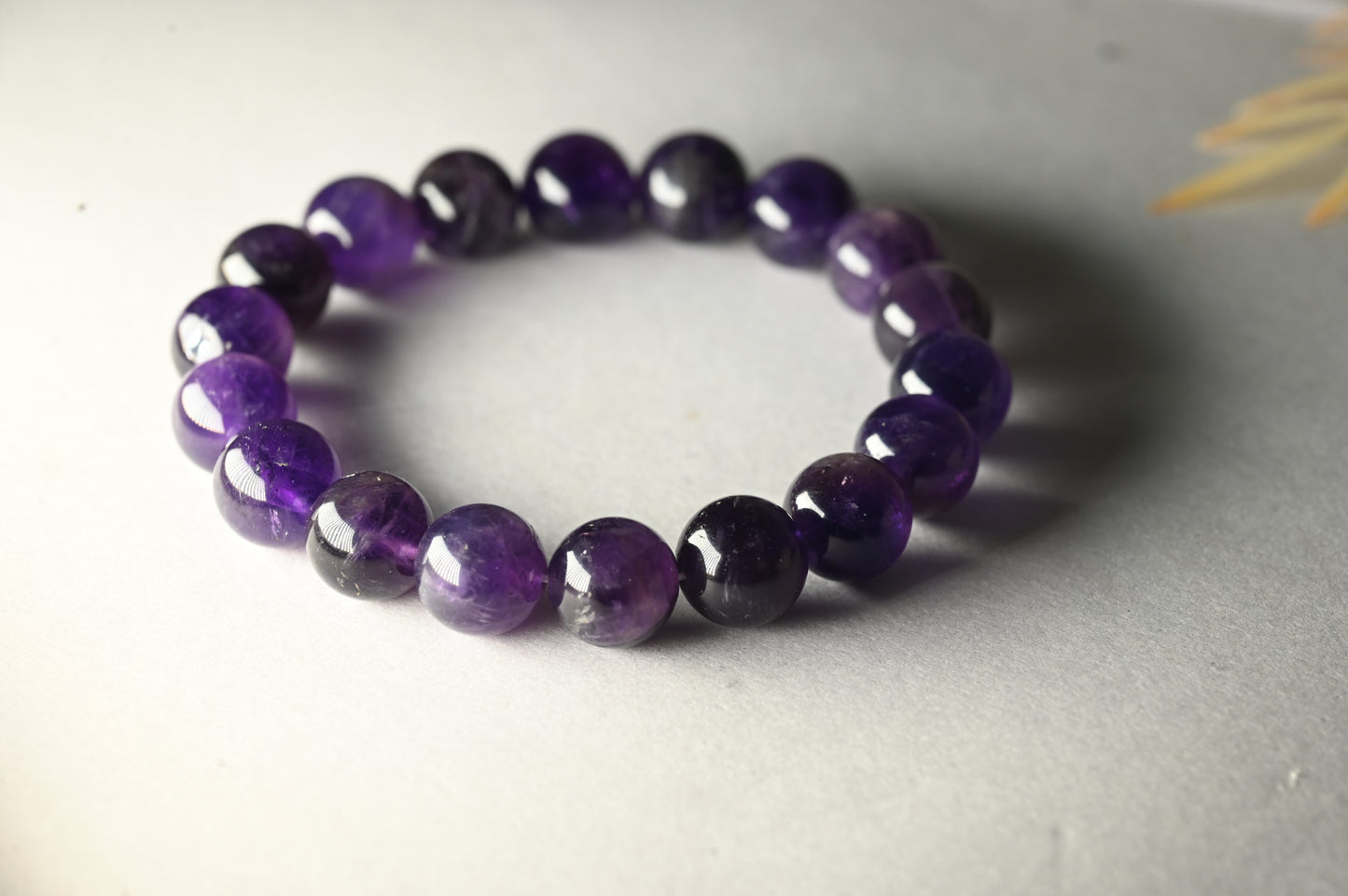 Amethyst Round Beads Bracelet