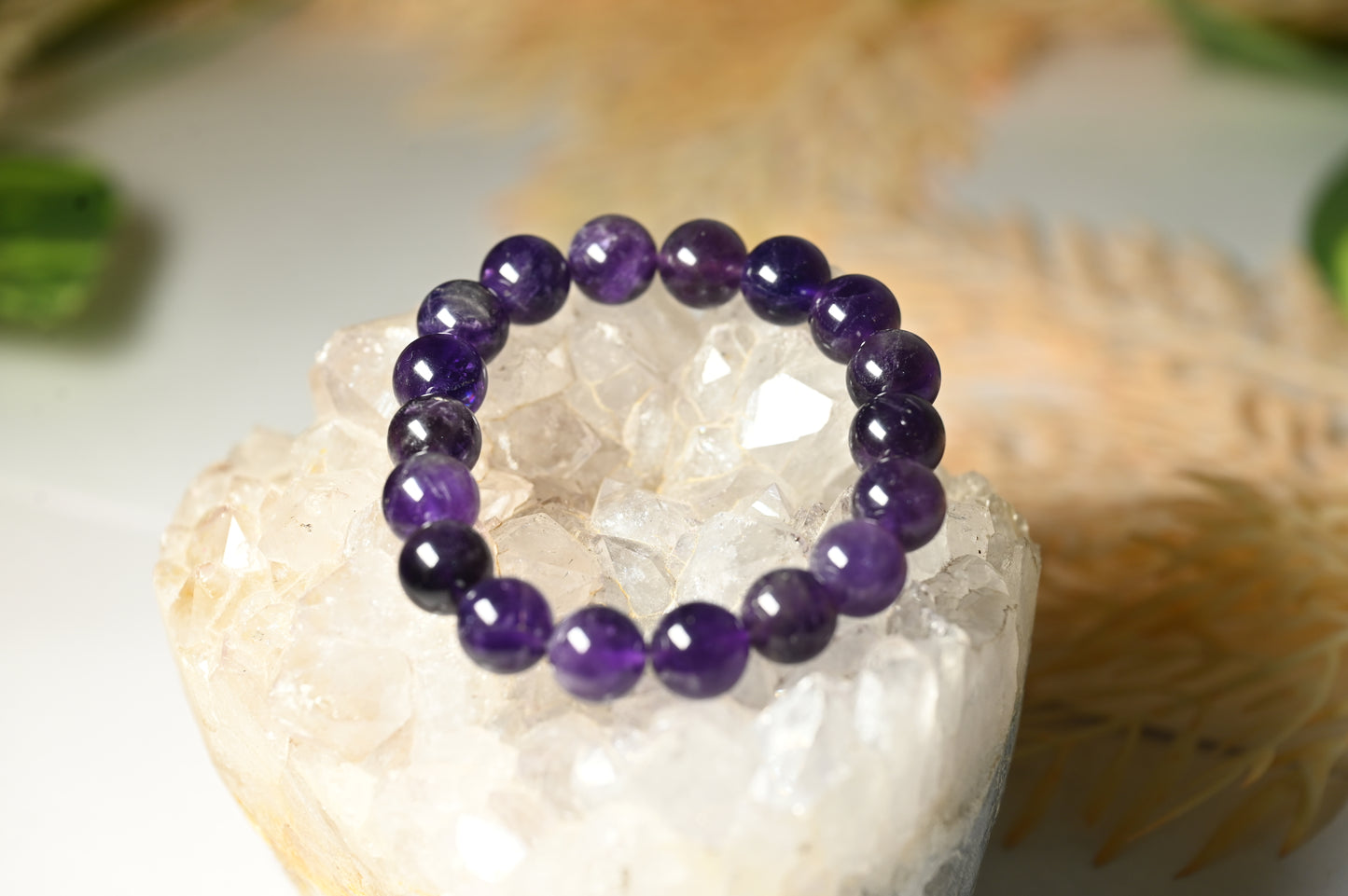 Amethyst Round Beads Bracelet