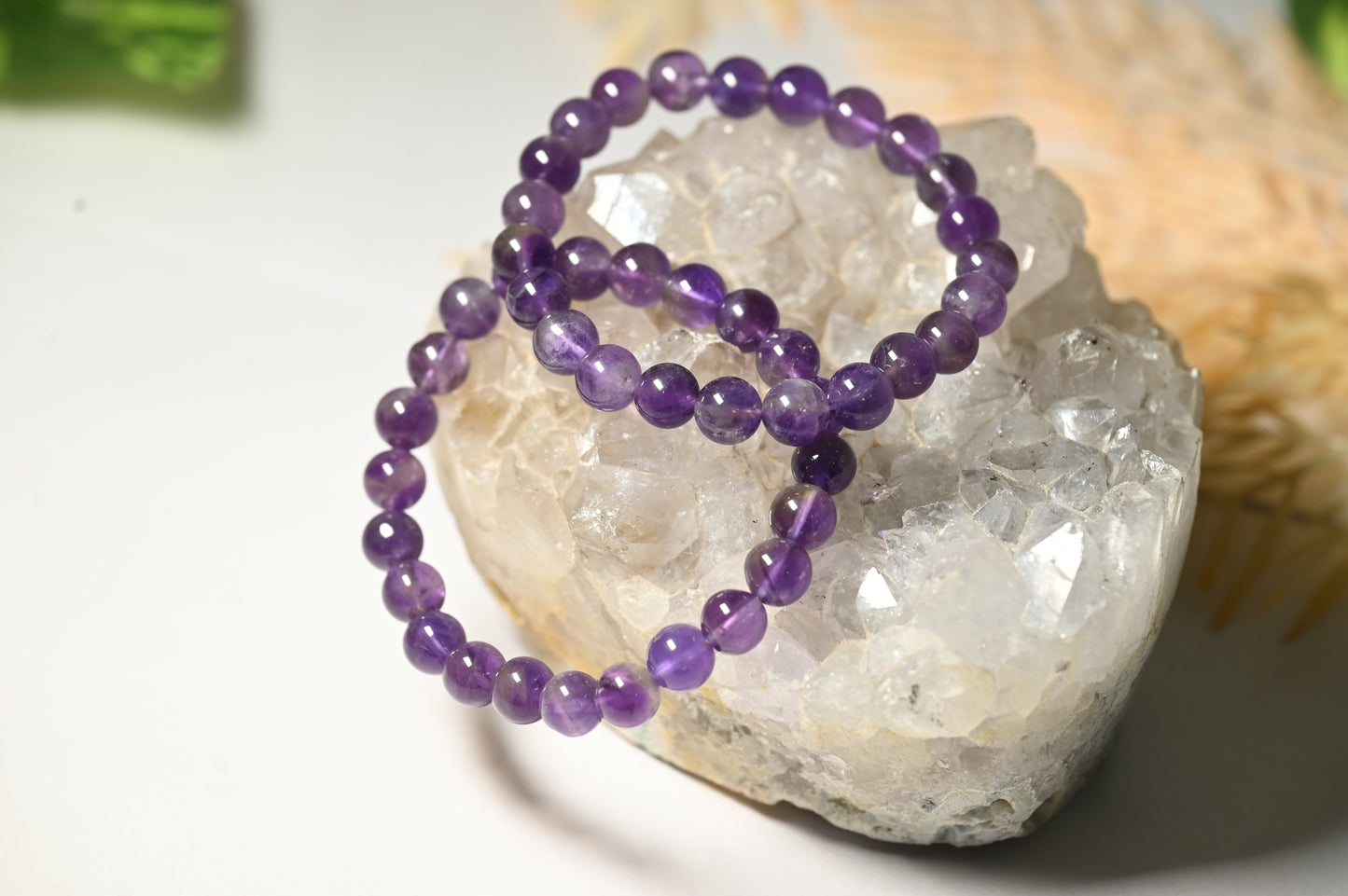 Amethyst Round Beads Bracelet