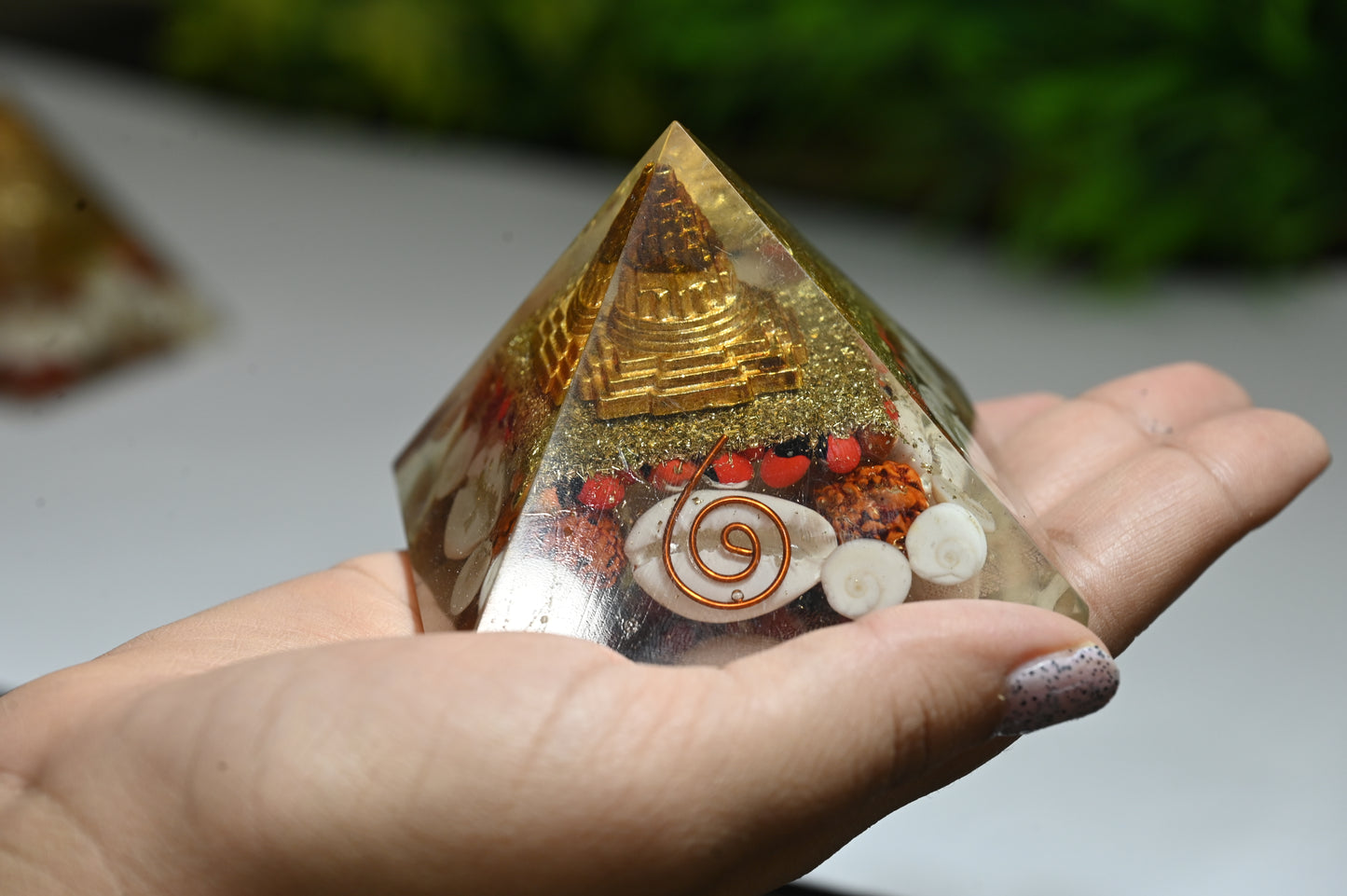 Dhan Laxmi Pyramid - Shree Yantra Gomti Chakra