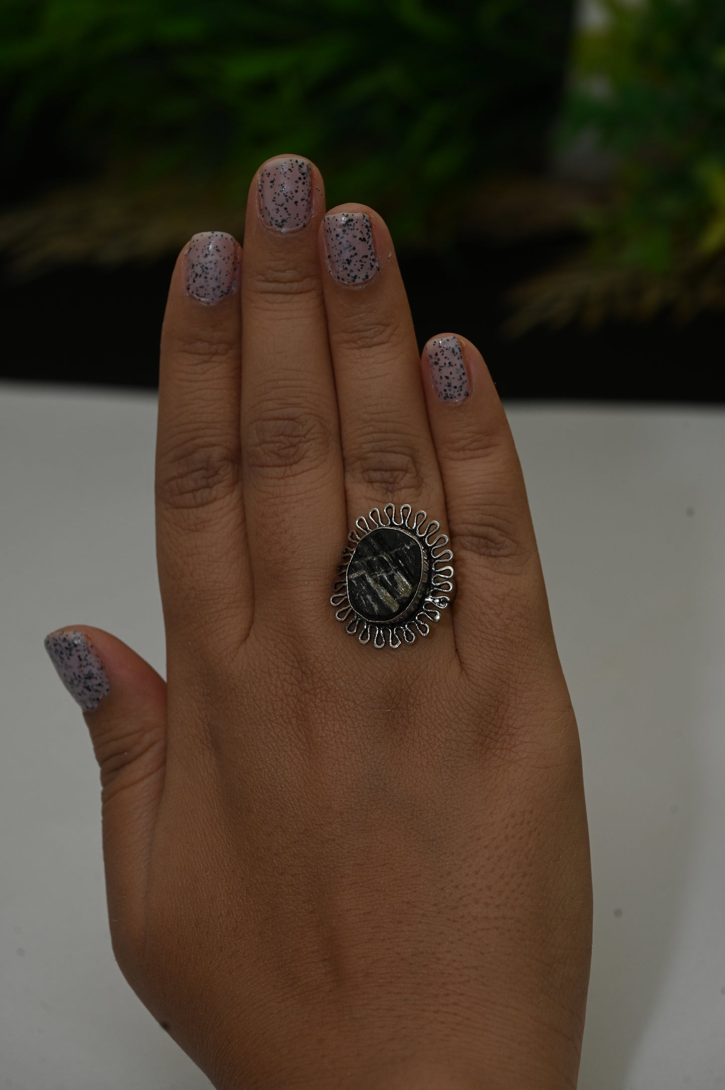 Black tourmaline Ring