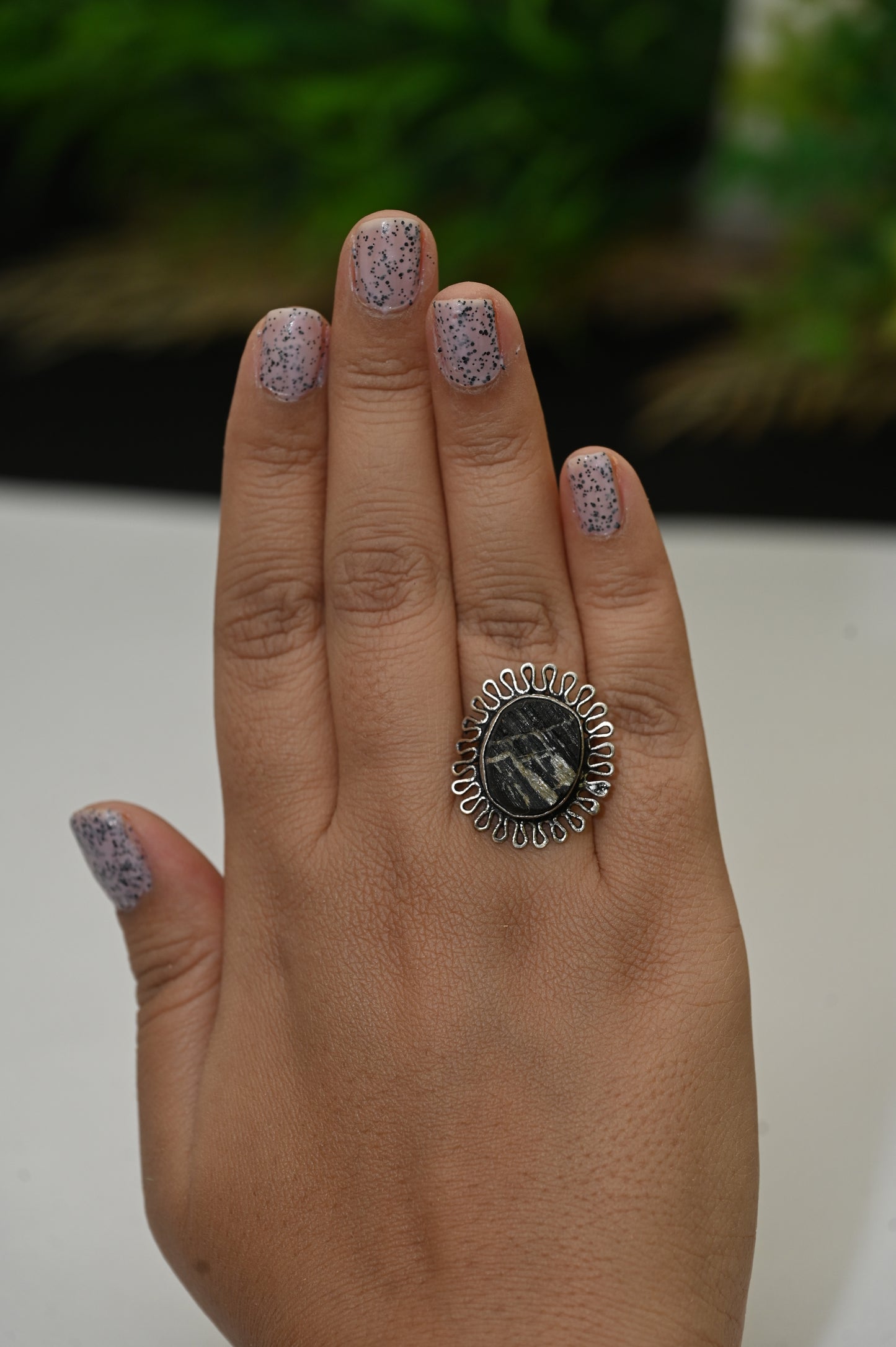 Black tourmaline Ring