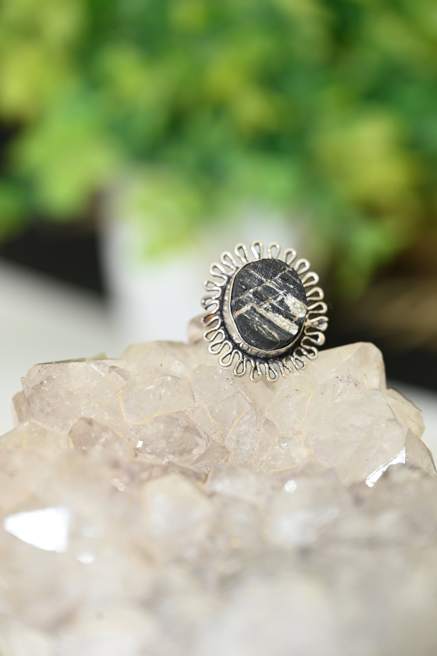 Black tourmaline Ring
