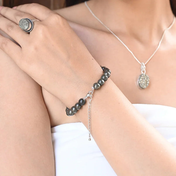 Raw Pyrite Bracelet