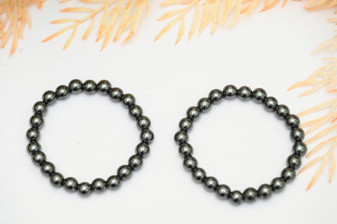 Hematite Round Beads Bracelet