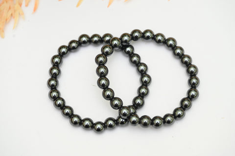 Hematite Round Beads Bracelet