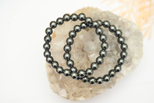 Hematite Round Beads Bracelet