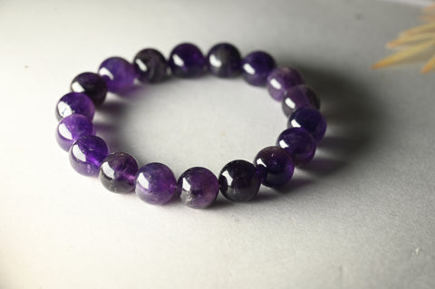 Amethyst Round Beads Bracelet
