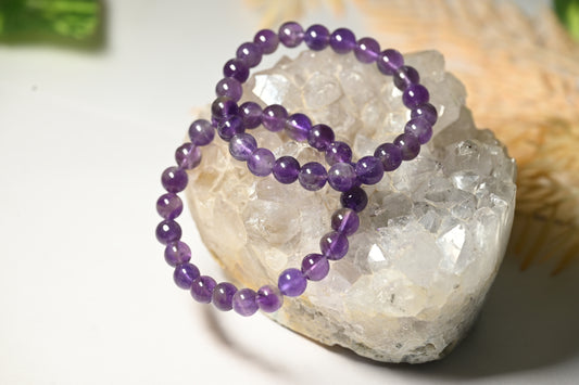 Amethyst Round Beads Bracelet