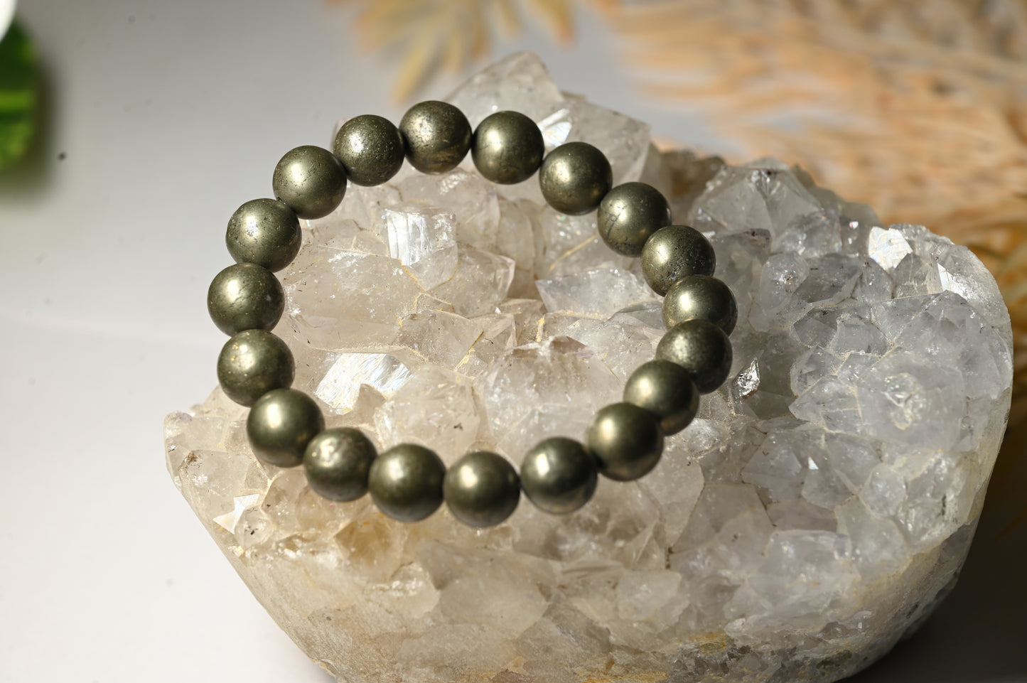 Combined Rose Quartz and Pyrite  bracelet  for - Money Magnet, Attract Love, Relationship, Prosperity