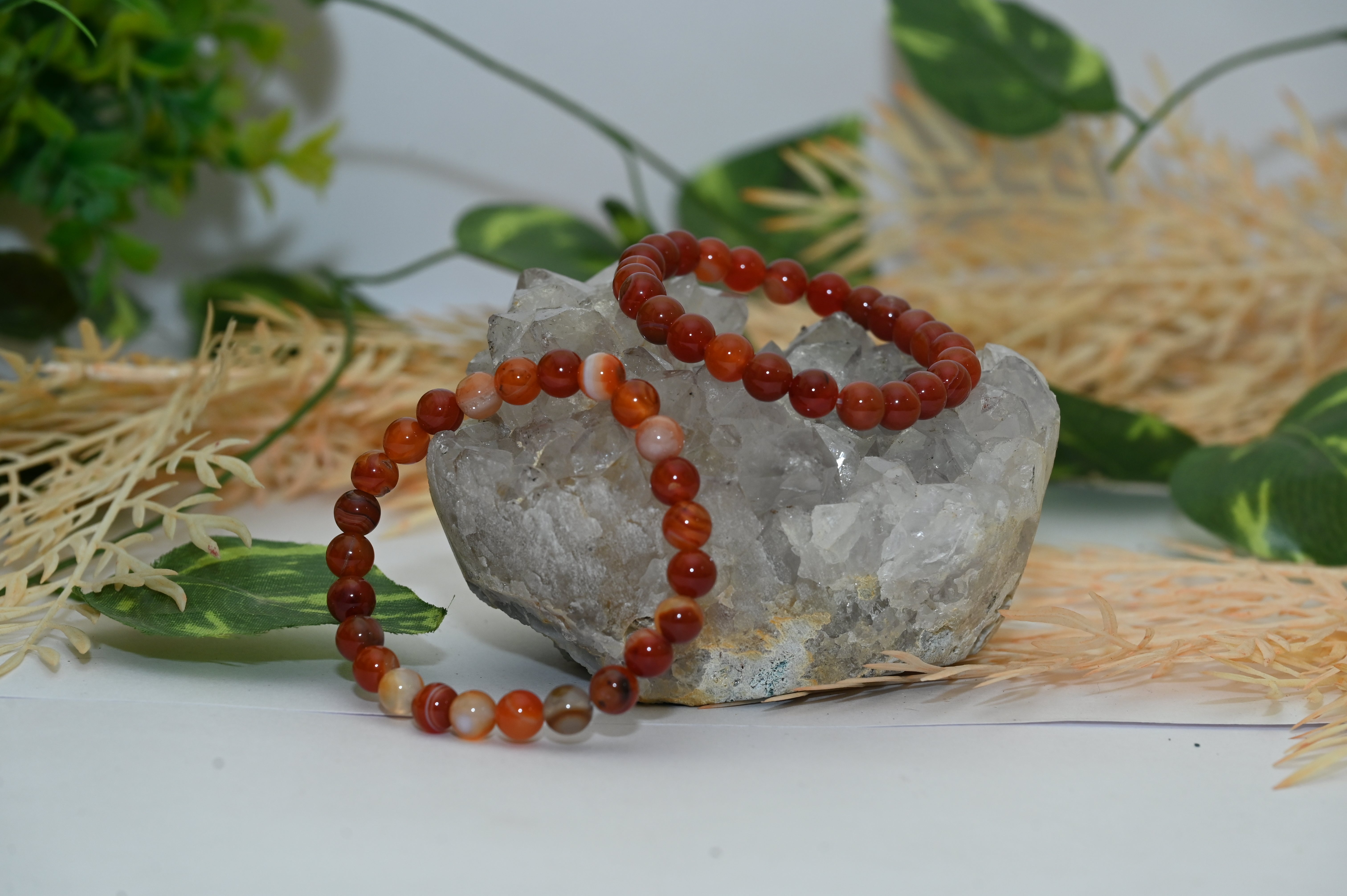 Red Carnelian Crystal Bracelet – 8MM (Grounding & Anchoring)