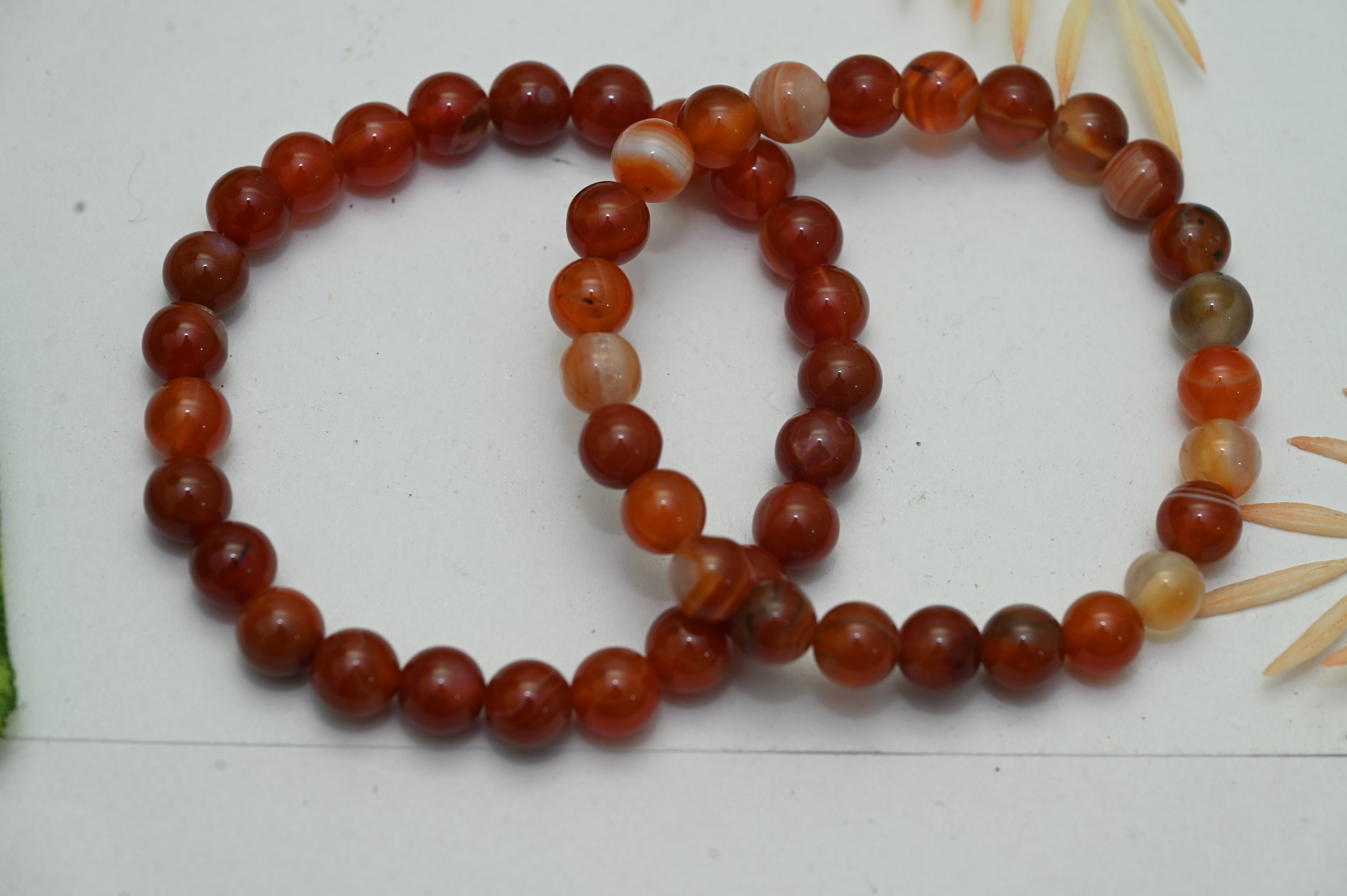 Red Carnelian Crystal Bracelet – 8MM (Grounding & Anchoring)