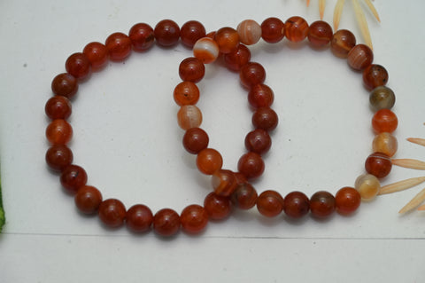 Red Carnelian Crystal Bracelet – 8MM (Grounding & Anchoring)