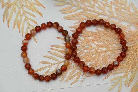 Red Carnelian Crystal Bracelet – 8MM (Grounding & Anchoring)