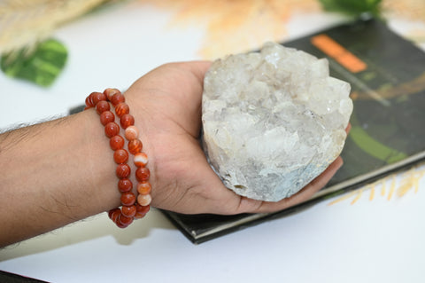 Red Carnelian Crystal Bracelet – 8MM (Grounding & Anchoring)