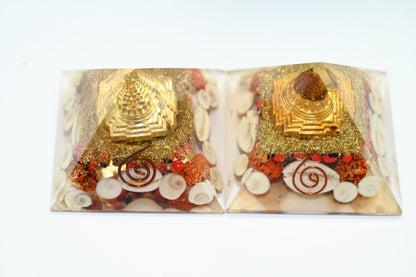 Dhan Laxmi Pyramid - Shree Yantra Gomti Chakra
