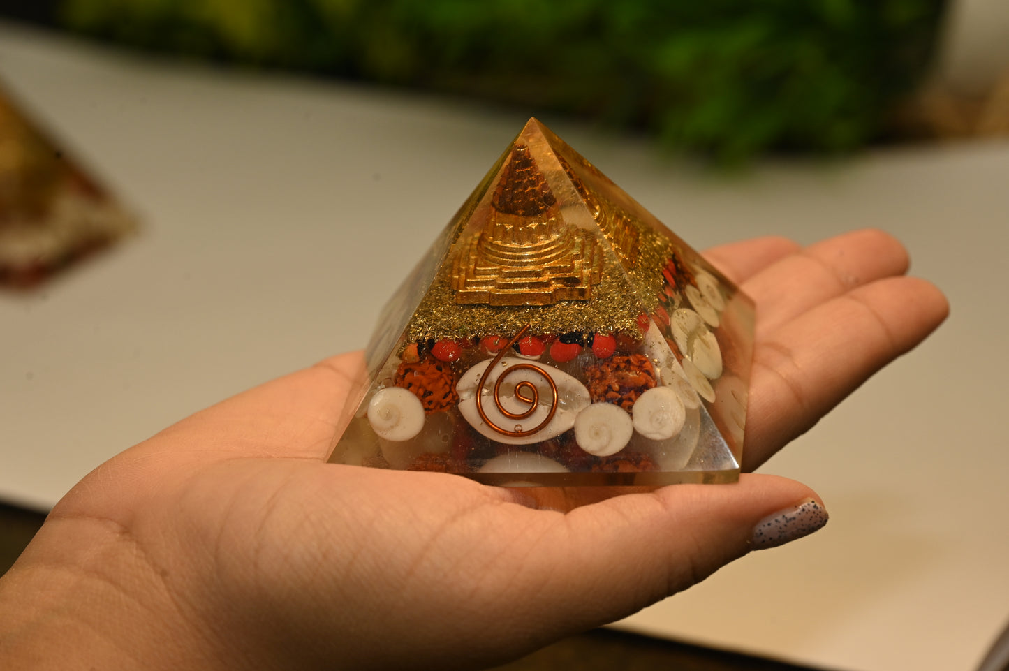 Dhan Laxmi Pyramid - Shree Yantra Gomti Chakra