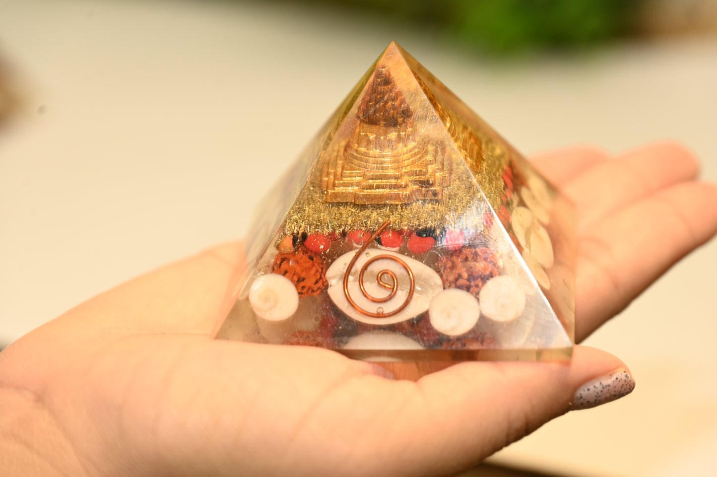Dhan Laxmi Pyramid - Shree Yantra Gomti Chakra