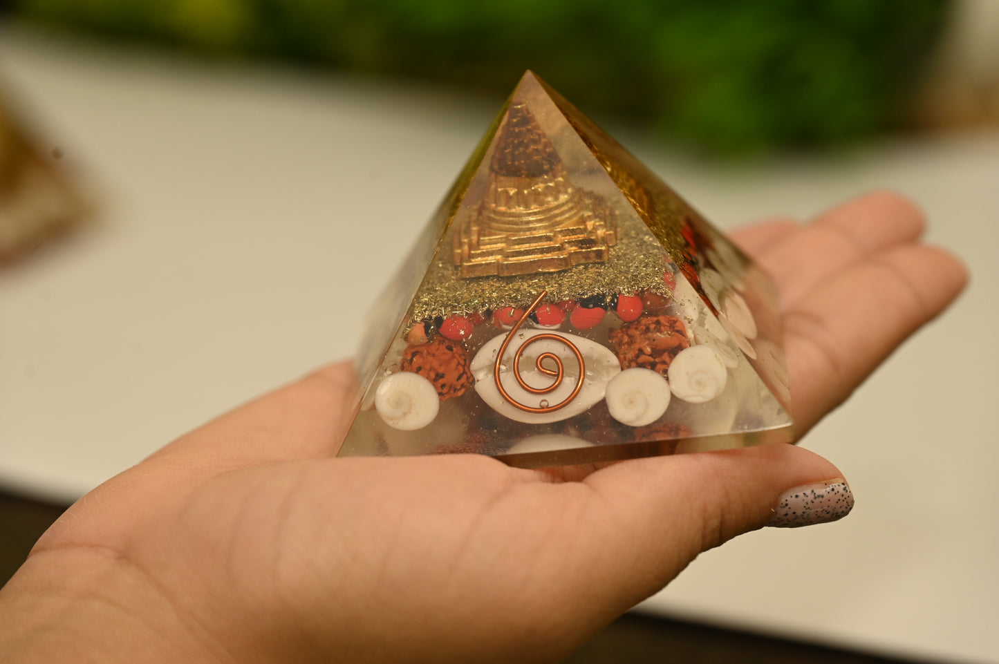 Dhan Laxmi Pyramid - Shree Yantra Gomti Chakra