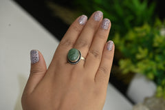 Green aventurine ring (AAA quality)