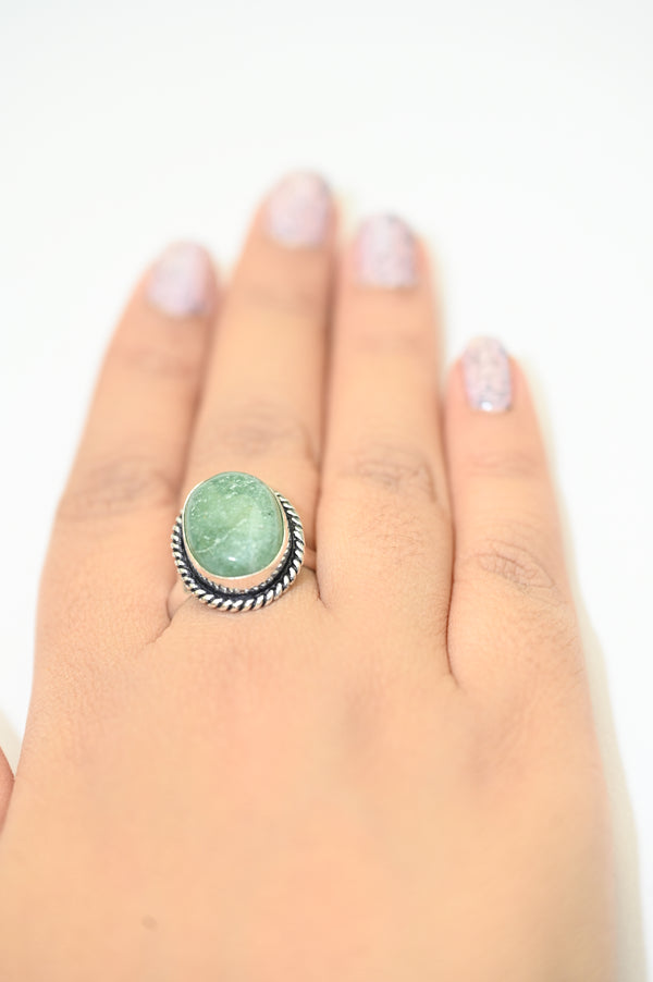 Green aventurine ring (AAA quality)