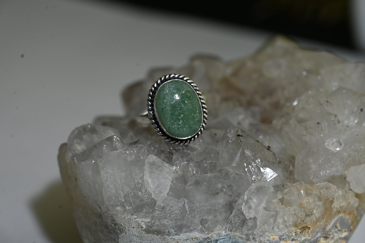 Green aventurine ring (AAA quality)