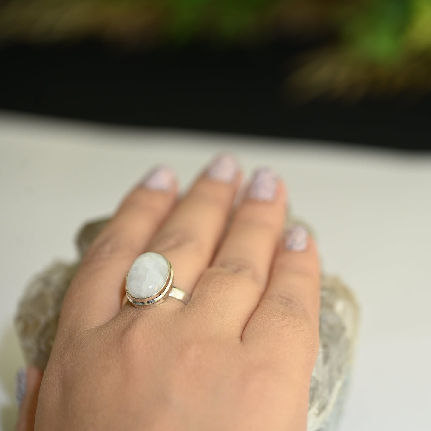 Moonstone ring (AAA Quality)