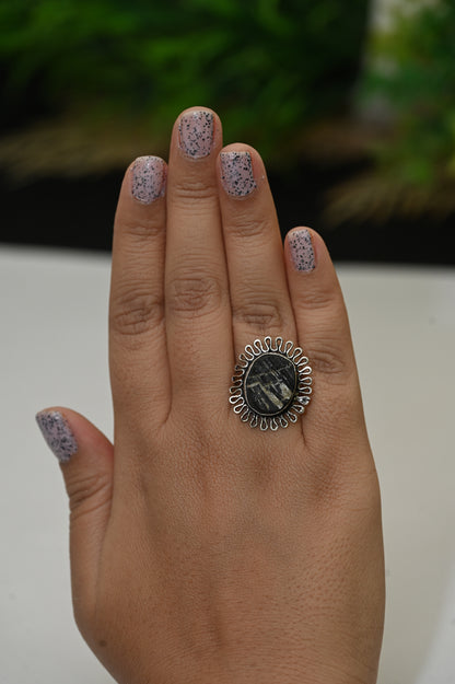 Black tourmaline Ring