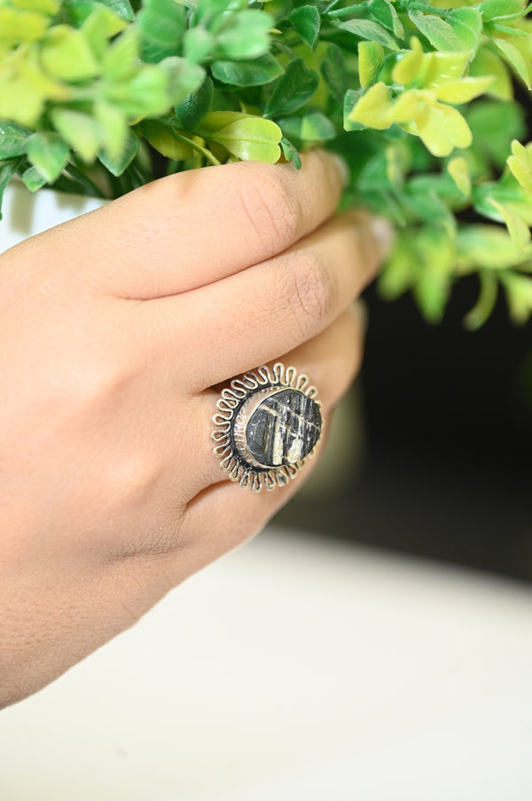 Black tourmaline Ring
