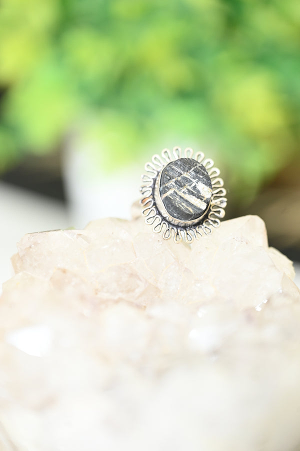 Black tourmaline Ring