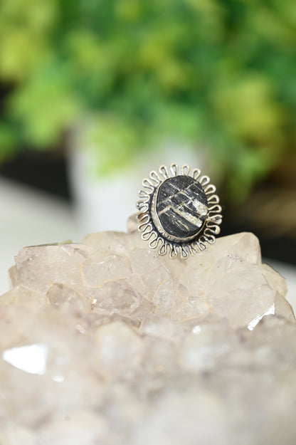 Black tourmaline Ring