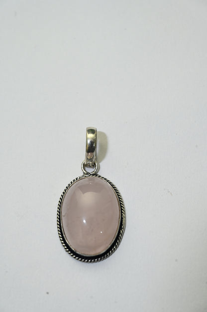 Rose quartz pendent