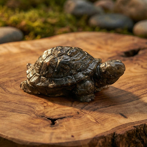 Pyrite Tortoise (Kachhua) for Money, Protection & Vastu with lab certificate