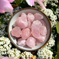Raw Rose quartz stone