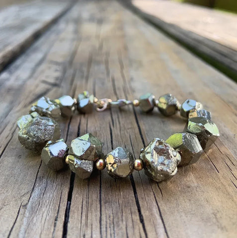 Raw  Pyrite Bracelet