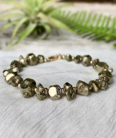 Raw  Pyrite Bracelet