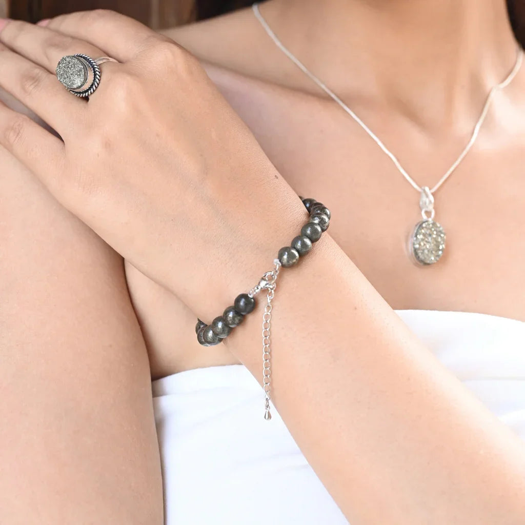 Raw  Pyrite Bracelet