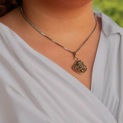 Raw Pyrite Anklet +Premium Pyrite pendent (With Lab certificate)