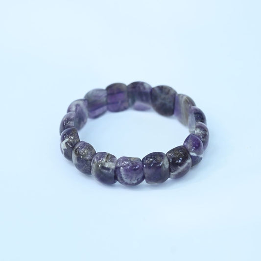 Natural Amethyst Tumble Bracelet for Calm & Intuition