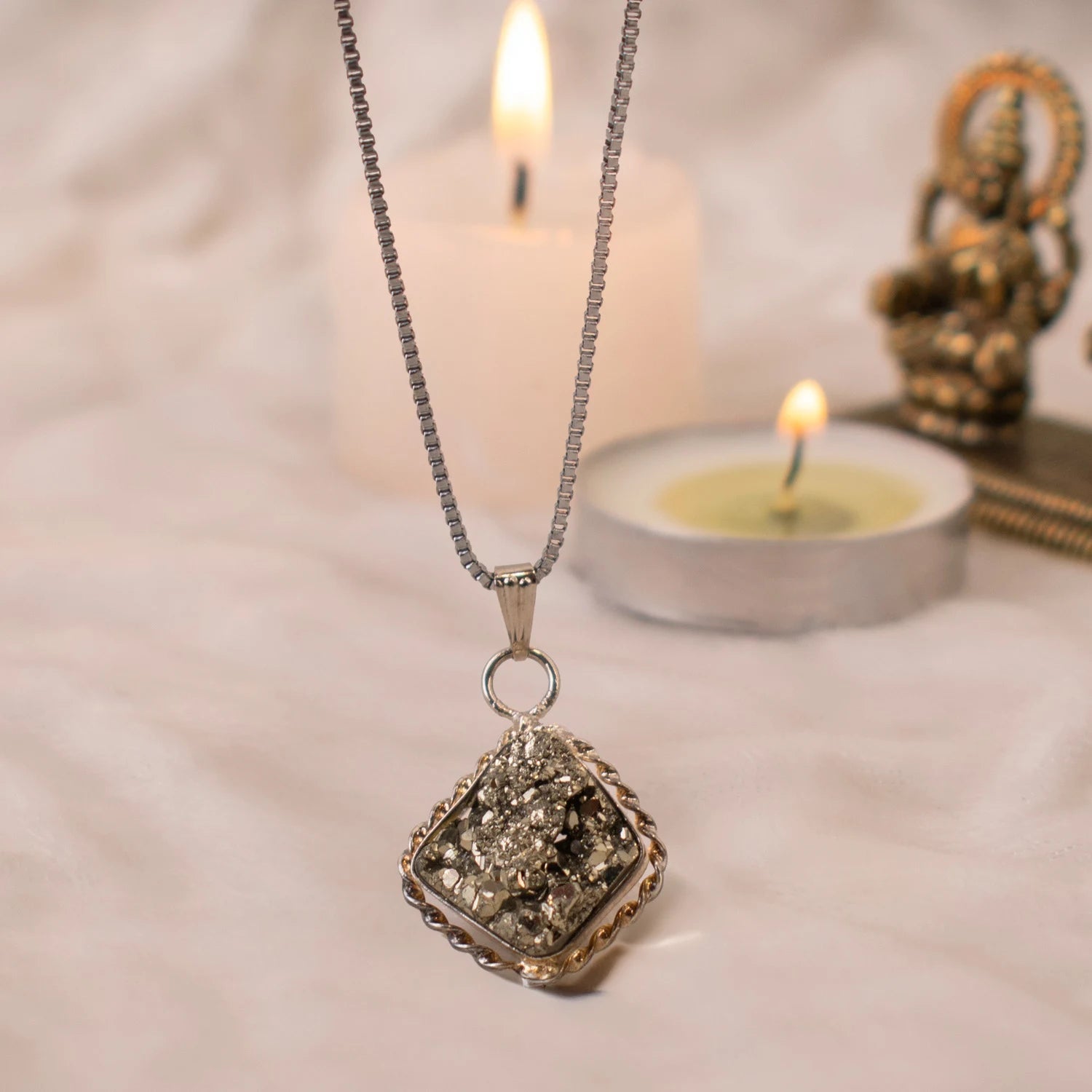 Raw Pyrite Anklet +Premium Pyrite pendent (With Lab certificate)