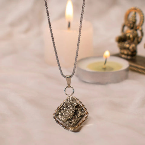 Raw Pyrite Anklet +Premium Pyrite pendent (With Lab certificate)
